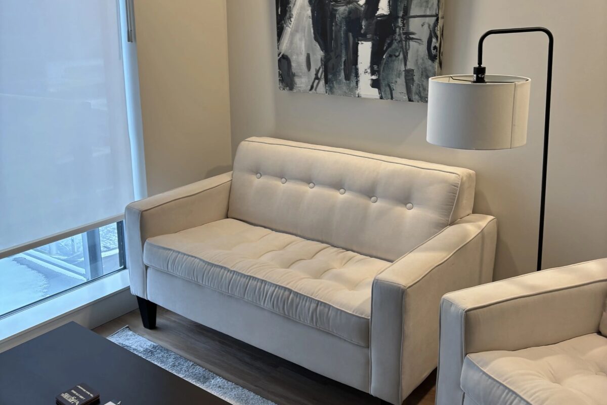 Furniture Connection g7 RCMP couch with arm chair and lamp